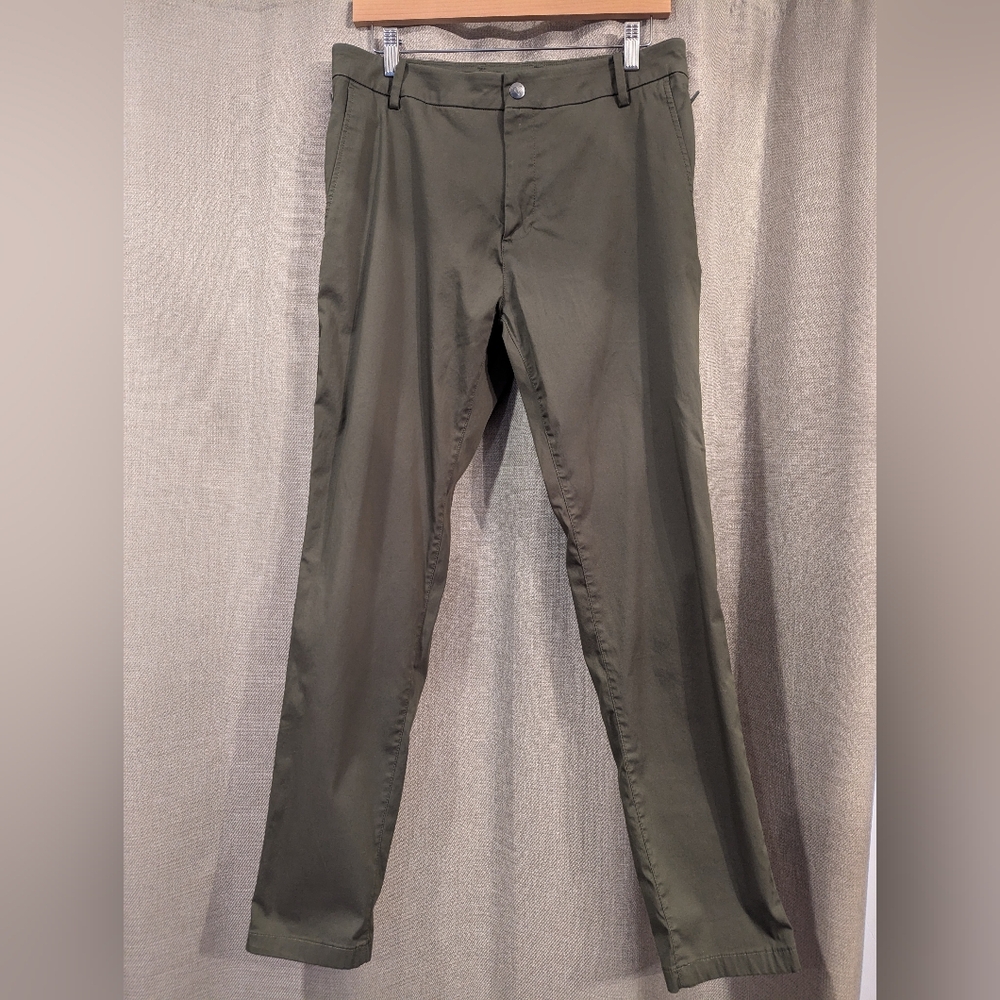 Men's Olive Green 32×32 Birddogs 'Jeff Pesos' Stretch Khakis